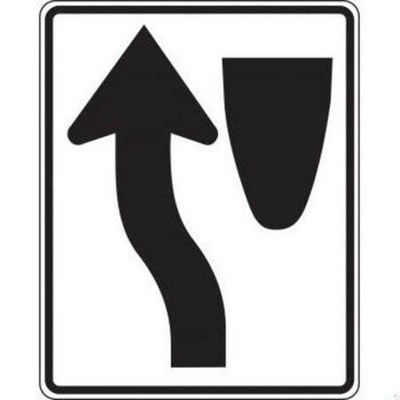 Accuform LANE GUIDANCE SIGN KEEP LEFT SYMBOL MR48RA MR48RA